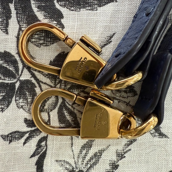 Ultra-rare limited-edition Gucci Ostrich Skin Bamboo Tote - Picture 10 of 17